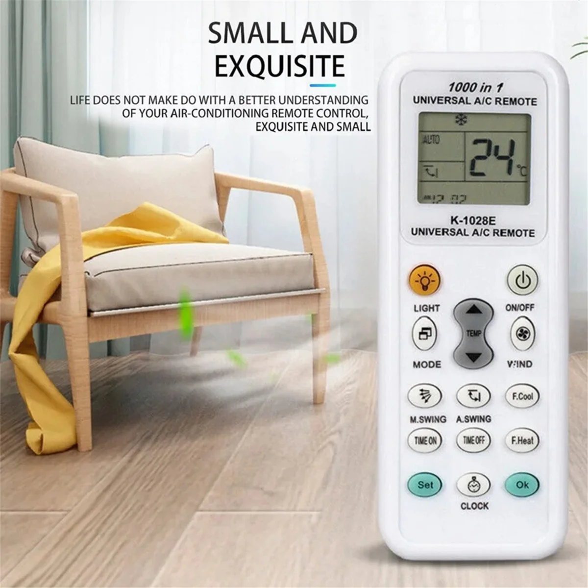 

Y23A K1028E 1000 in 1 Universal Remote Control LCD Controller for Air Conditioner Low Power Consumption Remote Controller