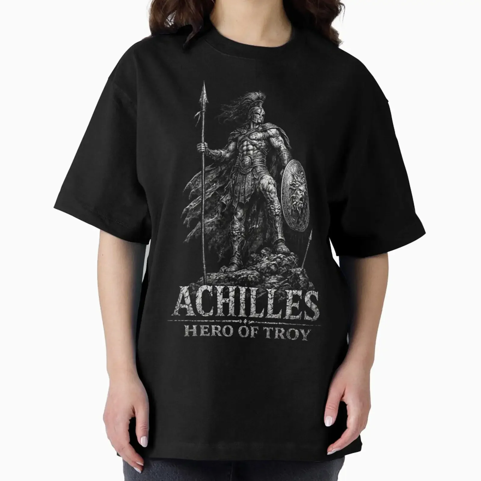 Achille, fils de Zeus et Thétis, design artistique, vendu par Ancient Era, vintage, délavé, confortable, streetwear homme, élégant, décontracté