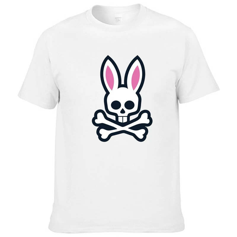 Lustiges 3D-Kaninchen-Print-T-Shirt für Herren, Street-Trend, Harajuku, Sommer-T-Shirts, lässig, O-Ausschnitt, Kurzarm-Oberteile, modische, lockere T-Shirts