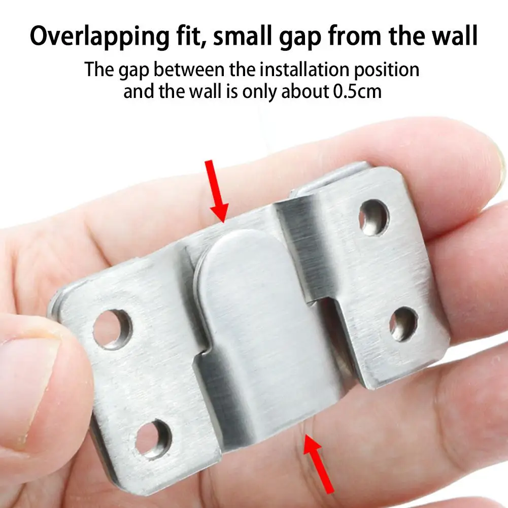 Stainless Steel Mountain Shape Interlock Hanging Buckle Mount Bracket Furniture Connector Wall Picture Frame Hanger Display Hook