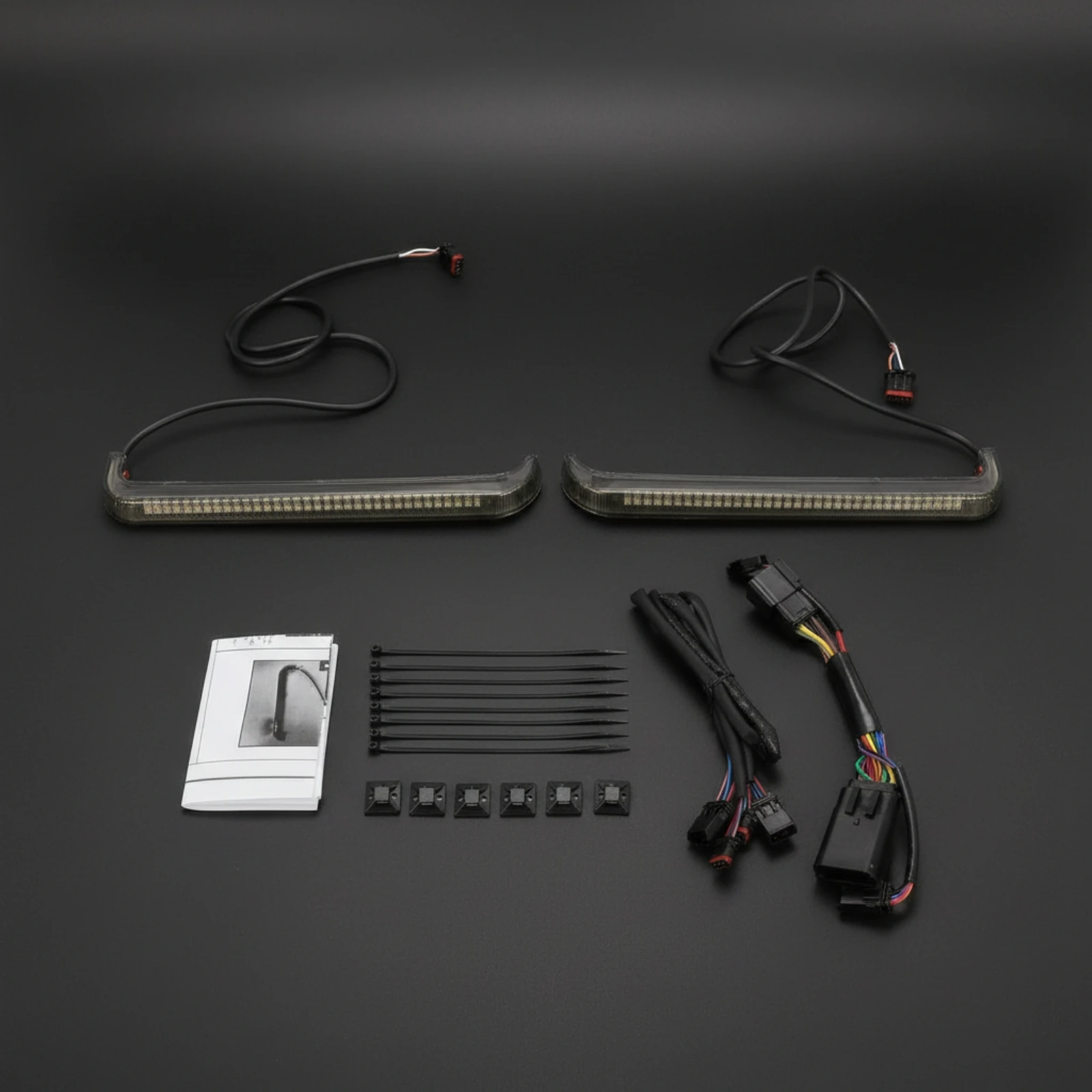 Motorcycle Side Bag Running Lights High Visibility Saddlebag Light Kit Saddlebag LED Strip Lights Easy to Install Custom