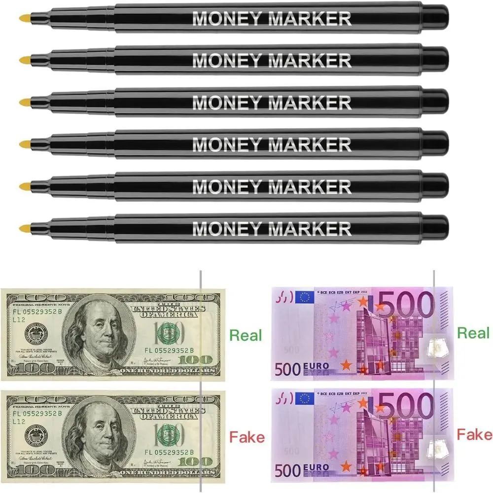 Money Counterfeit Detection Pen Counterfeit Bill Detector Pen Marker Protect Business from Fraudulent Bill Money Detector Pen