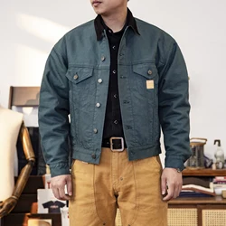 J10-0003 Big Size 18oz High Quality Cotton Denim Jacket Casual Stylish Washed Stormrider Coat