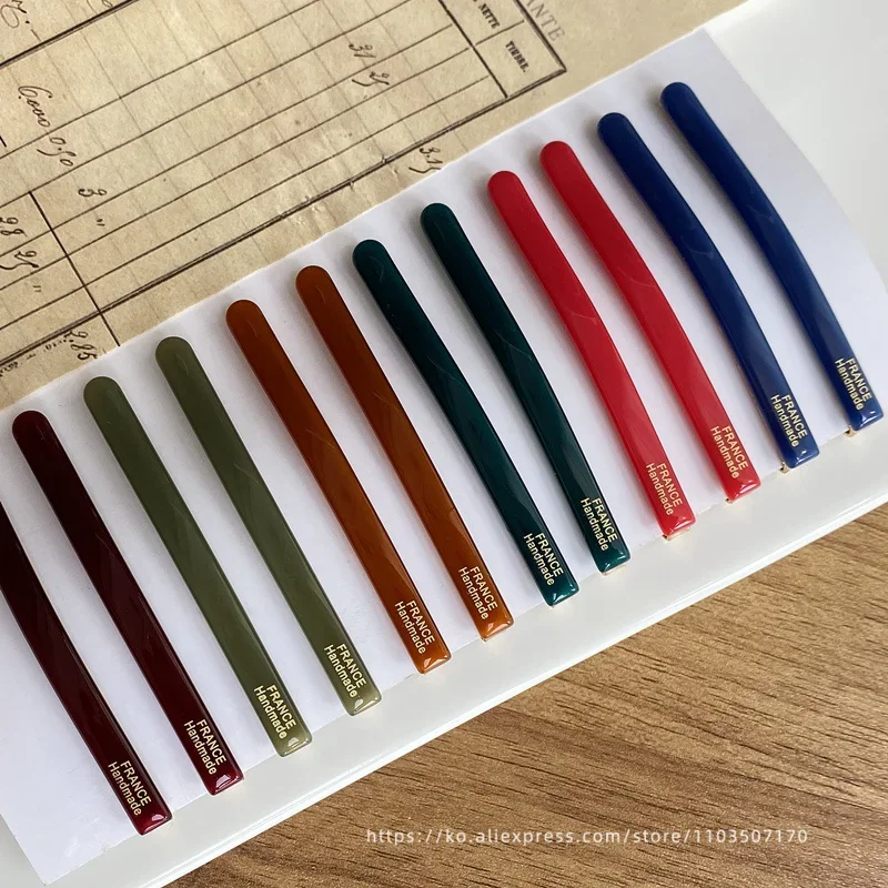 France basic word clip ~ Korea France color jelly fringe clip, side broken hair clip hair accessories simple Fashion