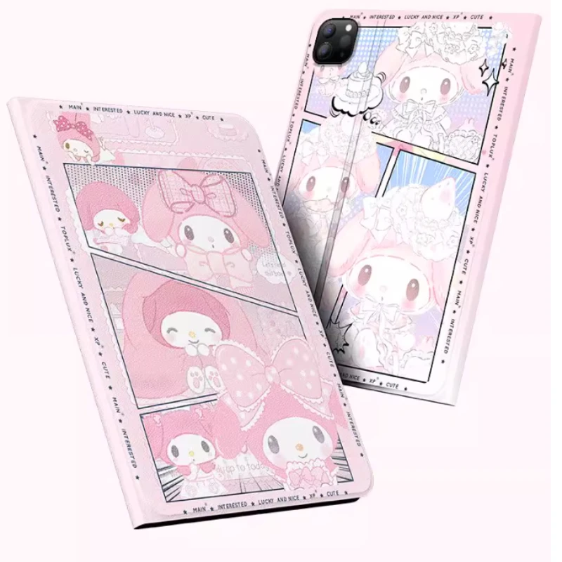 

Чехол Sanrio My Melody для iPad, чехол для iPad Air4 5 M2 M3 Mini 6 7, защитный чехол-подставка для iPad A16 Pro5 6, чехол для смарт-планшета 10-го 11-го поколения