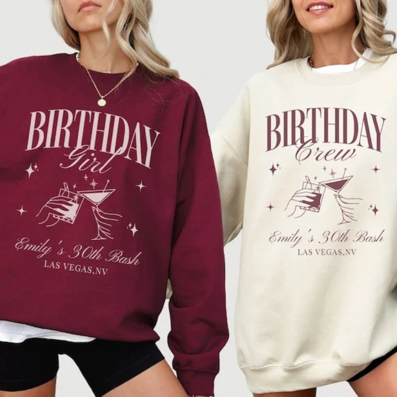 Personalized Dirty 30 Sweatshirt Custom Dirty Thirty Crewneck 30th Birthday Trip Gift Cocktail Social Club Matching Hoodies