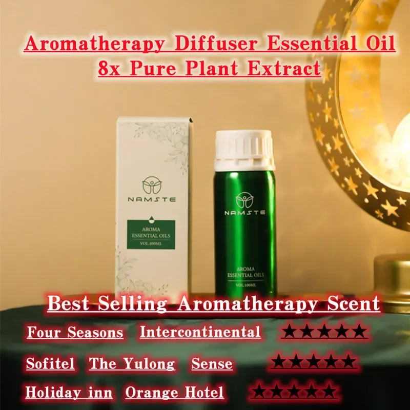 NAMSTE 100 ml Four Seasons Hotel Diffuser Essential Oil 8x Pure Plant Extract Aromatherapy Machine Essential Oil Gift Sample