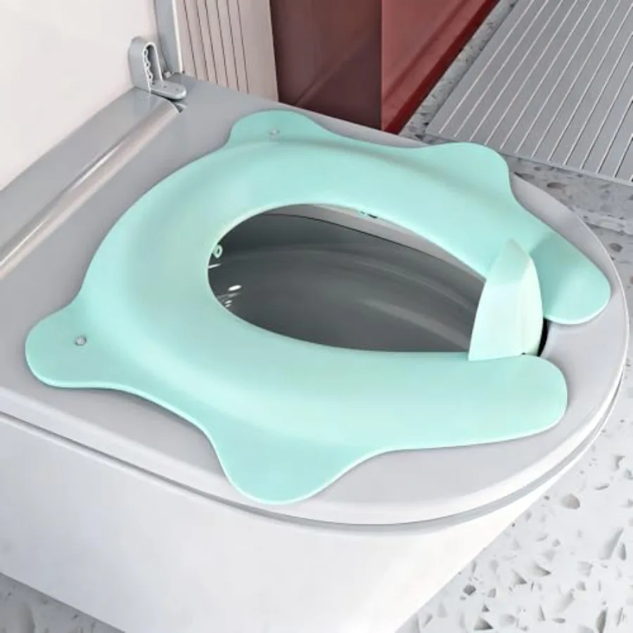 

Foldable Travel Potty Seat for Toddler, Portable Toilet Training Seat for on The Go, Fits Round and Oval Toilets with Non-Slip