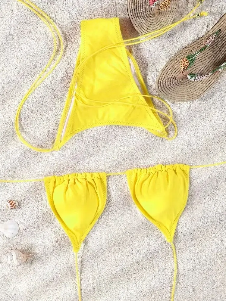 

ZRTAK Triangle Bikini Set Swimsuit Women Two Piece Suit Swimwear Bandage Bathing Suit Sexy Biquini Brazilian Beachwear Bikinis