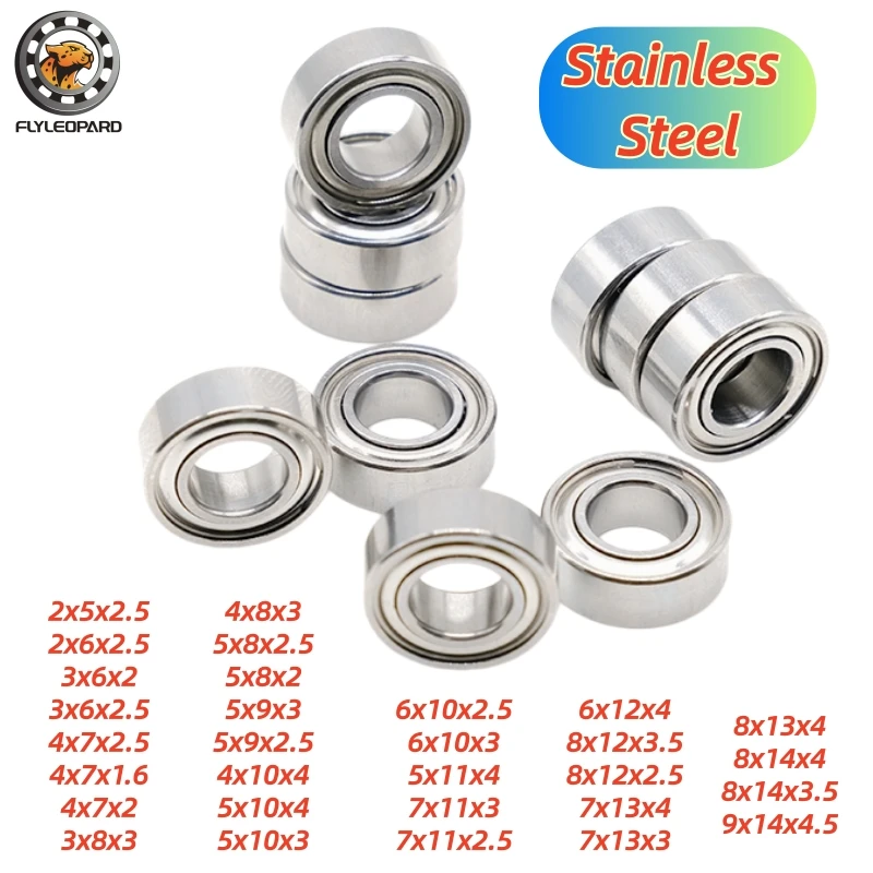 

10pcs SMR106ZZ Bearing 6x10x3 mm ABEC-9 Stainless Steel Ball Bearings 3x6x2.5 4x7x2.5 4x7x2 5x8x2.5 5x8x2 5x9x3 5x11x4 8x14x4 mm