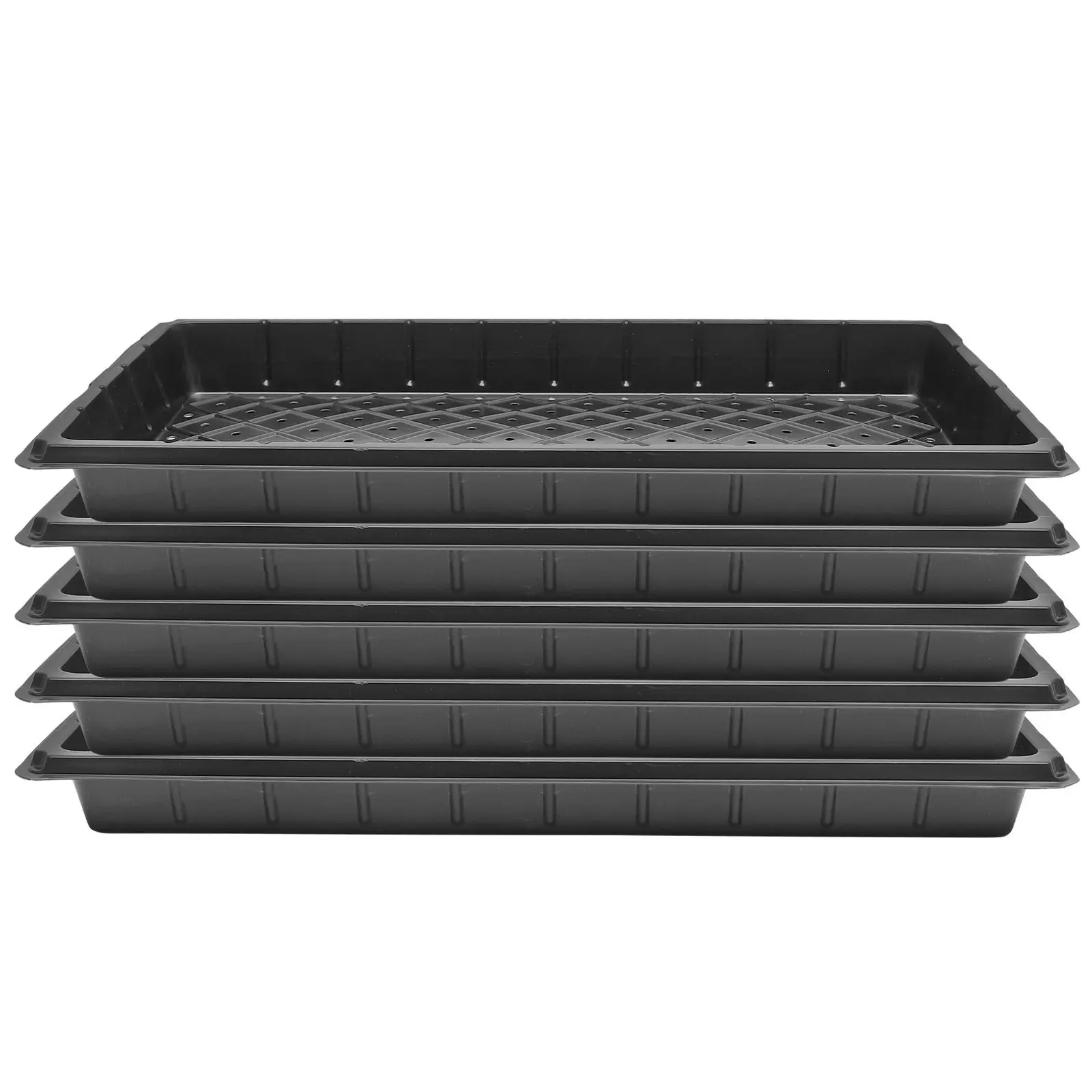 5Pcs Heavy Duty Germination Tray for Seed Starting Plant Nursery Starter Tray with Drainage Holes Garden Growing Supplies