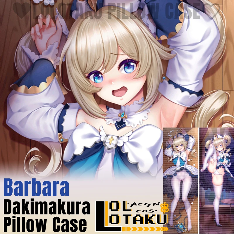 

Barbara Dakimakura Genshin Impact Pillowcase Double Side Sexy Hugging Full Body Pillow Case Cushion Cover Home Bedding Decor