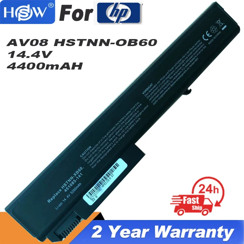 Battery AV08 HSTNN-OB60 LB60 XB60 W46C I43C For HP EliteBook 8530P 8530W 8730W 8740W 8540W 8540P 8730P ProBook 6545B