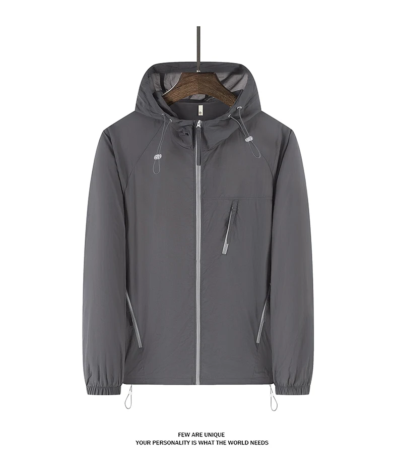 LNGXO Sommer-Windjacke für Herren und Damen, leichte Sonnenschutzjacke, Unisex, Camping, Klettern, Wandern, Outdoor, wasserdichter Mantel – Detail 18