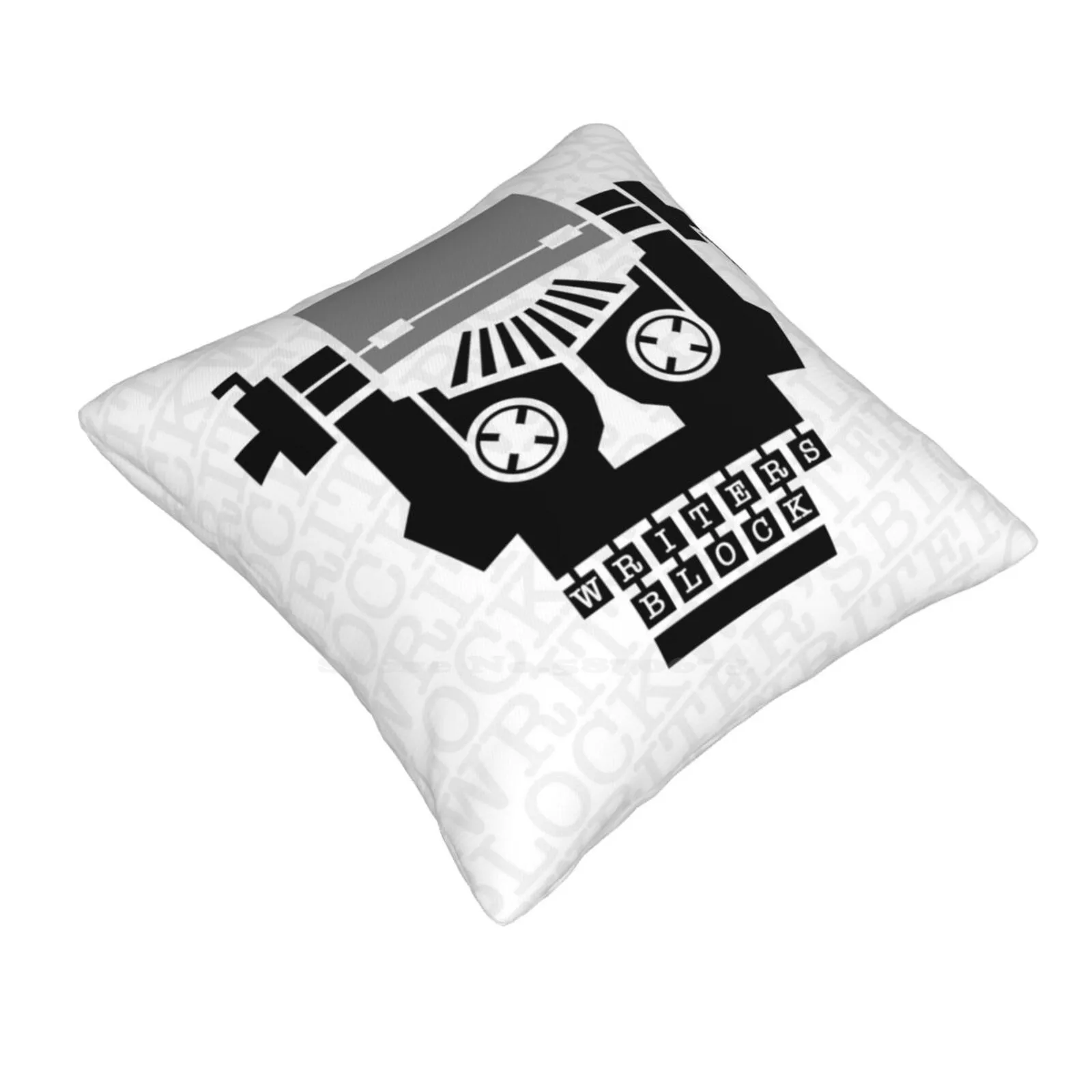 Writer'S Block Ii Pillow Cover Hug Pillowcase Reader Author Poet Scribe Novelist Books Reading Bookish Bookworm Typewriter