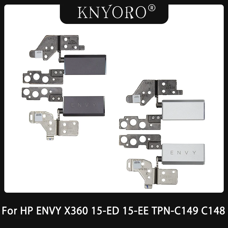 

New Original LCD Hinges for HP ENVY X360 15-ED 15-EE TPN-C149 TPN-C148 Laptop Hinges Cover Replacement Hinge L&R Silver Brown