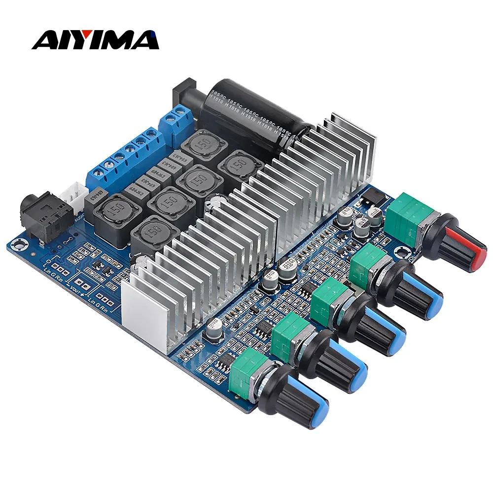 

AIYIMA TPA3116 Subwoofer Amplifier Board TPA3116D2 2.1 Power Audio Amplifier 50Wx2+100W Bass Amplificador for Passive Speaker