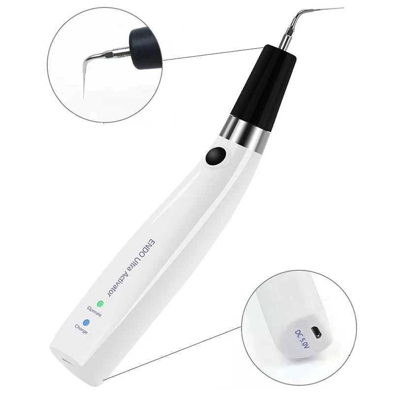 Denta l Portable Cordless Ultrasonic Activator for Root Canal Clean Denta l Led Ultra Endo Activator