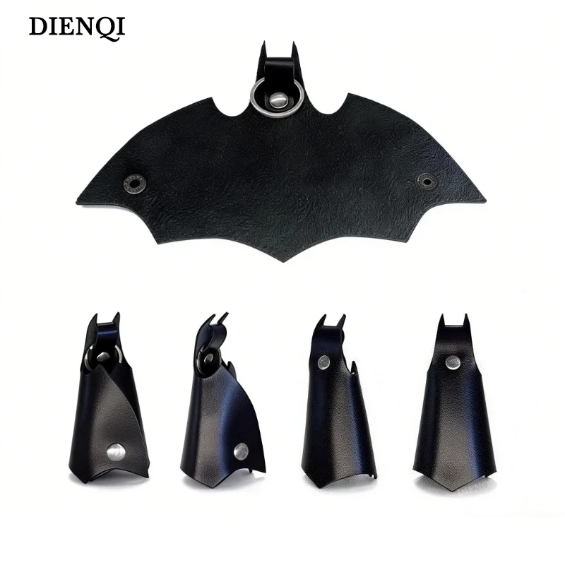 Cartoon Fledermaus Schlüsselbund PU Leder Auto Schlüssel Fob Fall Schlüssel Ring Halter Schwarz Anti-verlust Carkey Schutzhülle Anhänger Schlüssel tasche Tasche