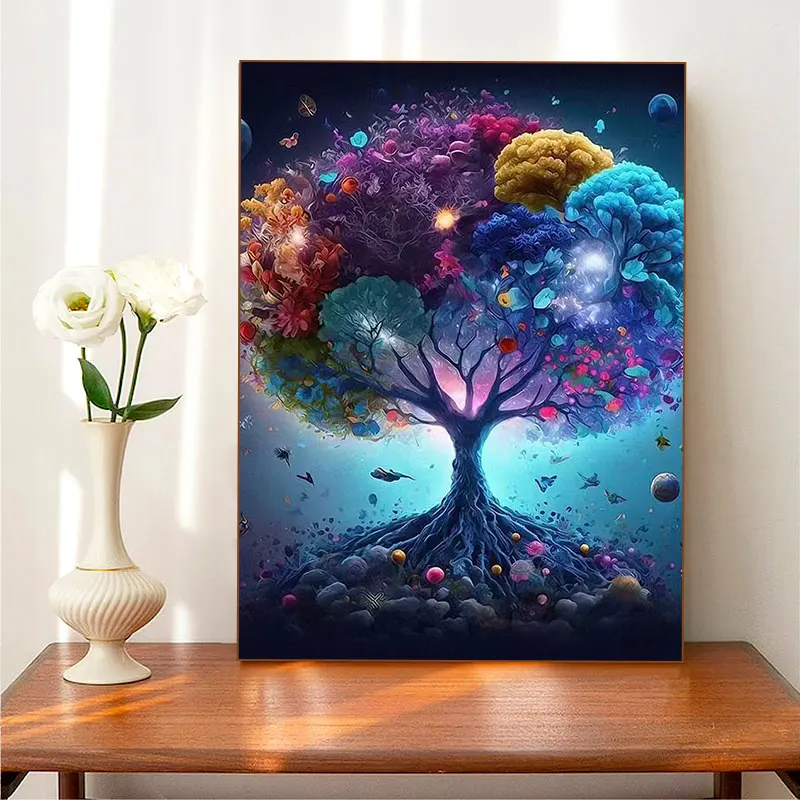 

Tree Of Life Diamond Painting 5D Diy Diamond Art Painting Kits Diamond Painting Acrylic Mosaic For Adult Home Decoration Style Q