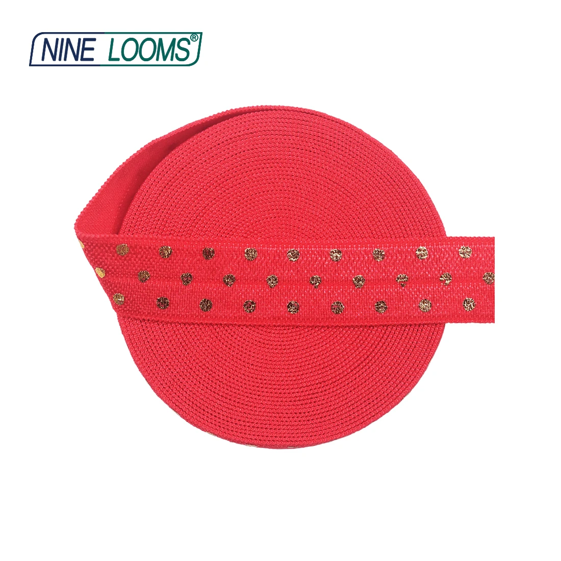 Neun Webstühle Folien druck über Gummibänder falten für 5/8 "15mm Leoparden Tupfen Spandex Bänder Haar gummi Stirnband Näh besatz 2 5 10 Yard – Detail 8