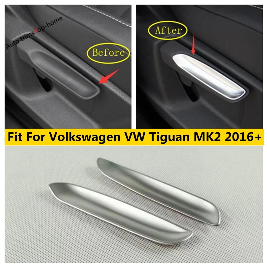 

Seat Chair Backrest Adjustment Handle Decor Strips Cover Trim For Volkswagen Tiguan MK2 2016 - 2023 ABS Matte Car Accessories