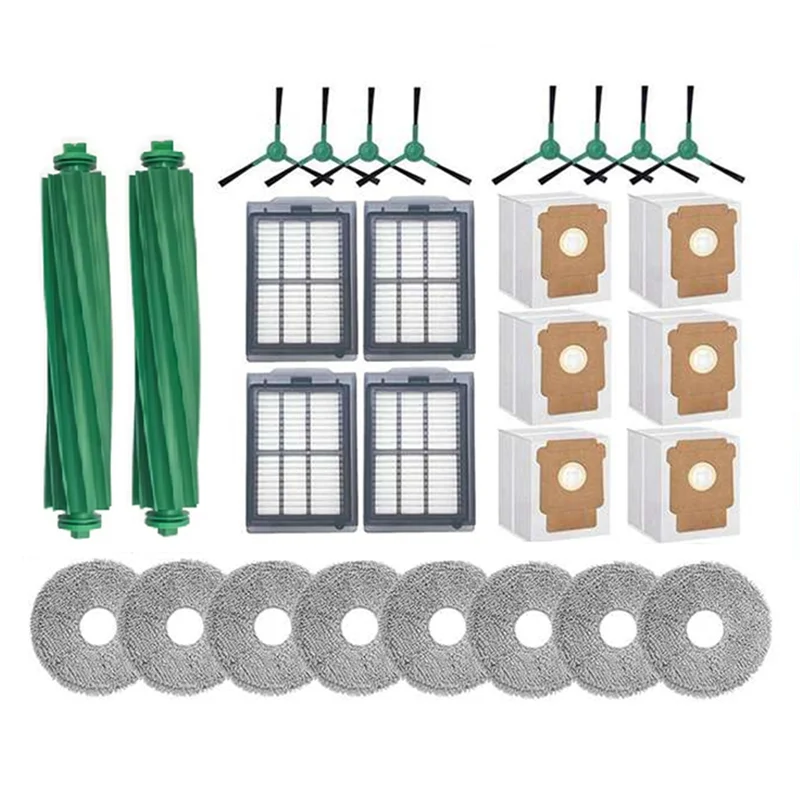 -A64E pièces de rechange ensemble de 28 pièces pour Irobot Roomba Plus 505 Combo/405 Combo Robot aspirateur brosse filtre HEPA vadrouille tissu poussière