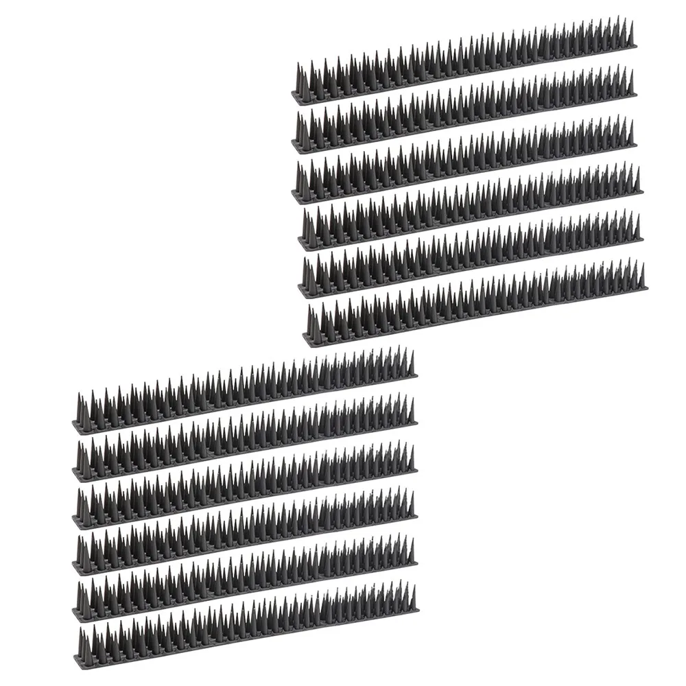 8/12pcs Anti Climb Bird Scarer Repeller Waterproof Long Lasting Anti Bird Spike Strip Rectangle Durable Bird Defender Spikes