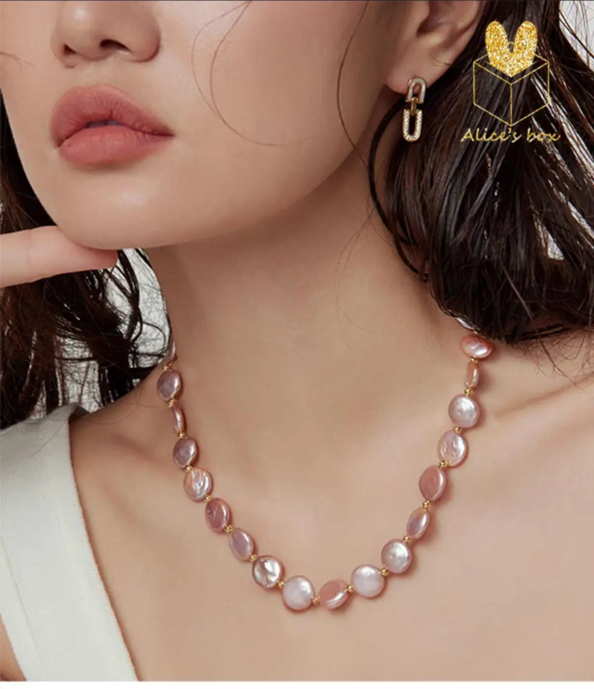 Designer Summer Mixed Color Candy Color Natural Baroque Pearl Necklace