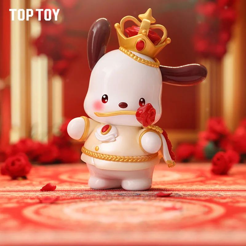 Nieuwe Sanrio Family Rose Night Series Blind Box Toy Hello Kitty Melody Kuromi Cinnamoroll Leuk Model Ornament Meisje Verjaardagscadeautjes