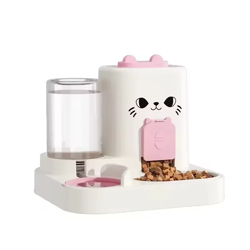 New Pet Feeder All in One Water and Food Dispenser Wet and Dry Separated Cat Bowl Dog Bowl Automatic Feeding Station