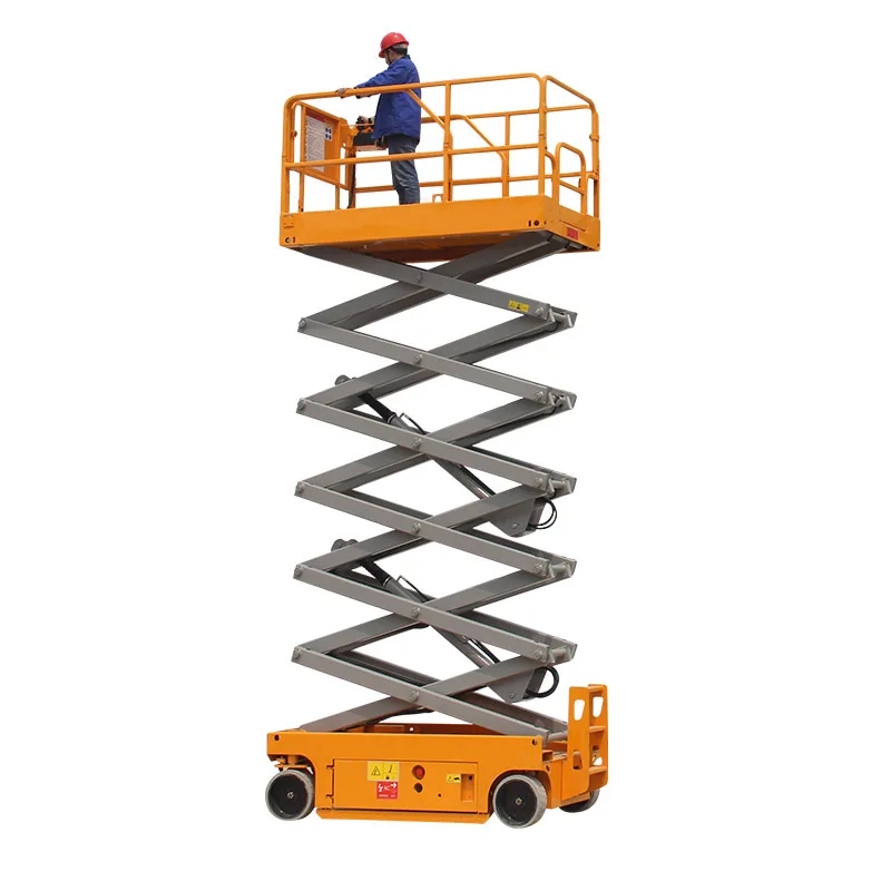 Electric Self Propelled 6m-16m Drivable Lift Aerial Work Platform Scissor Lift Elevator for Construction Maintenance Work