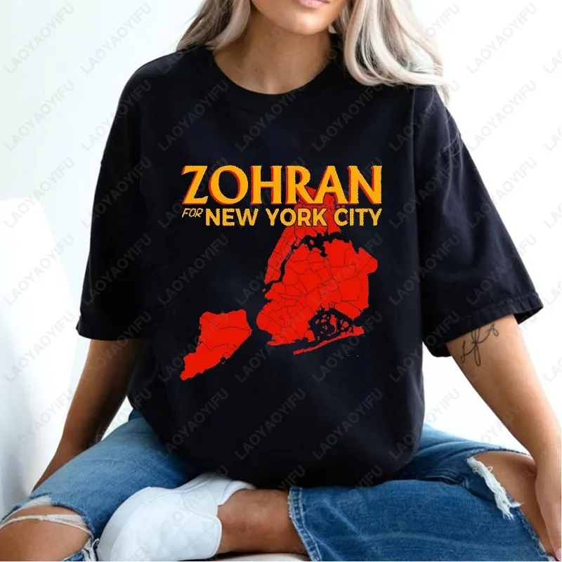 

Zohran for New York City T-shirt Zohran Mamdani 2025 cotton Shirt Unisex Vote For Zohran Tees Trendy Progressive Democrats Shirt