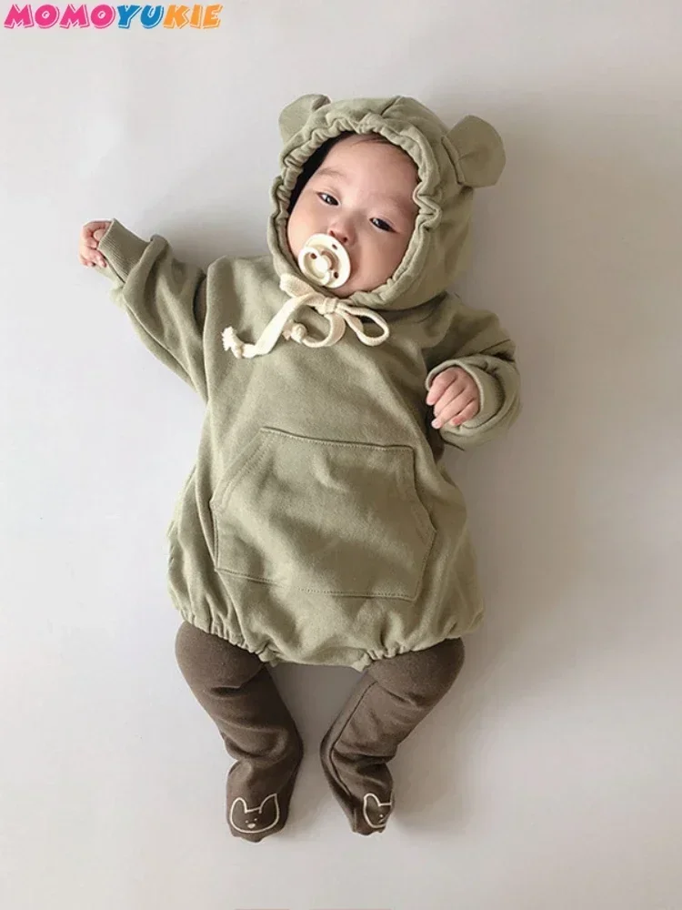 Autumn New Bodysuit for newborns Children\'s Clothing Baby Bodysuits Kid Boys  Hooded Jumpsuit Cotton Long Sleeve  Bodysuit