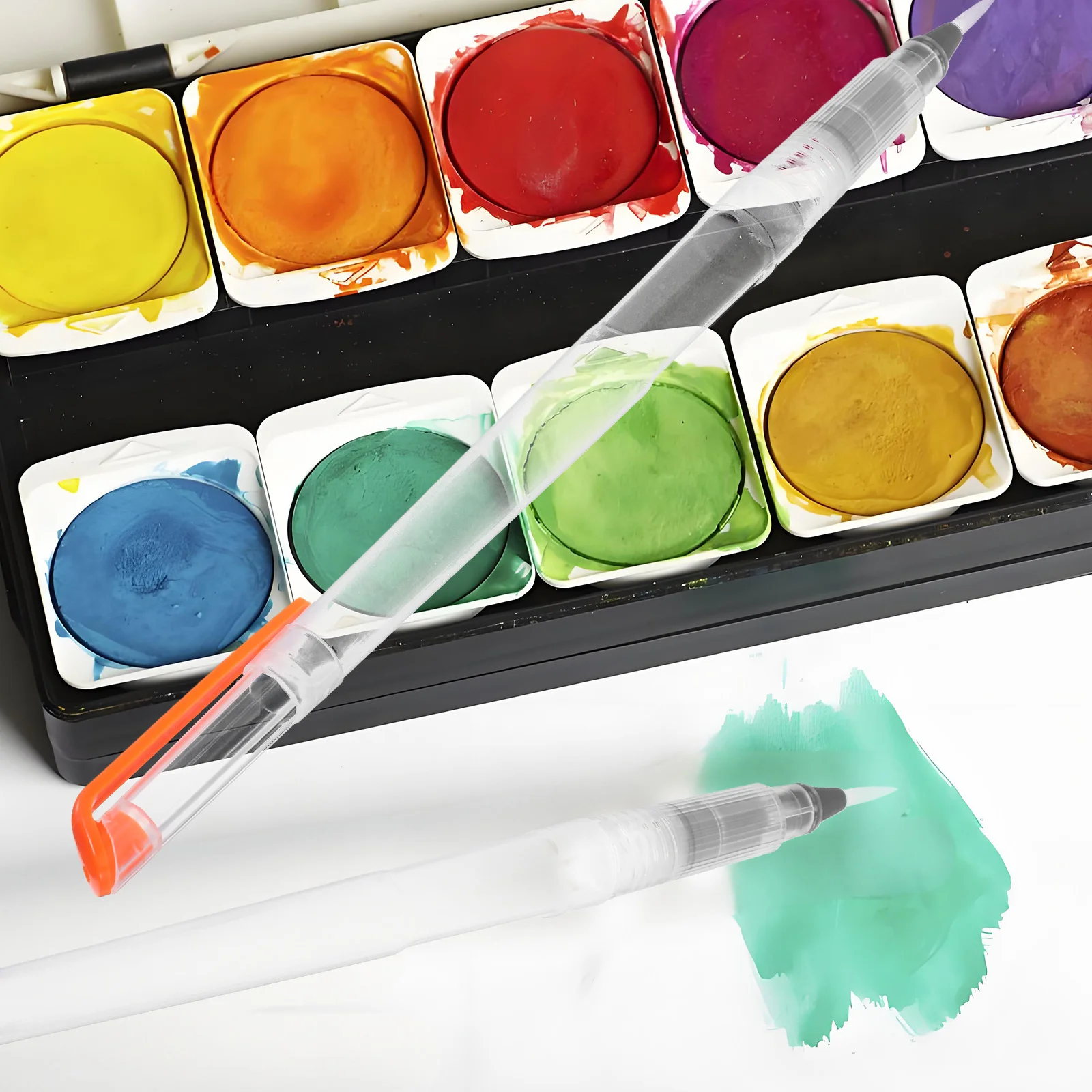

10Pcs Refillable Watercolor Brush Pens Set Watercolor Colored Pencils for Artists Drawing Painting Calligraphy Travel