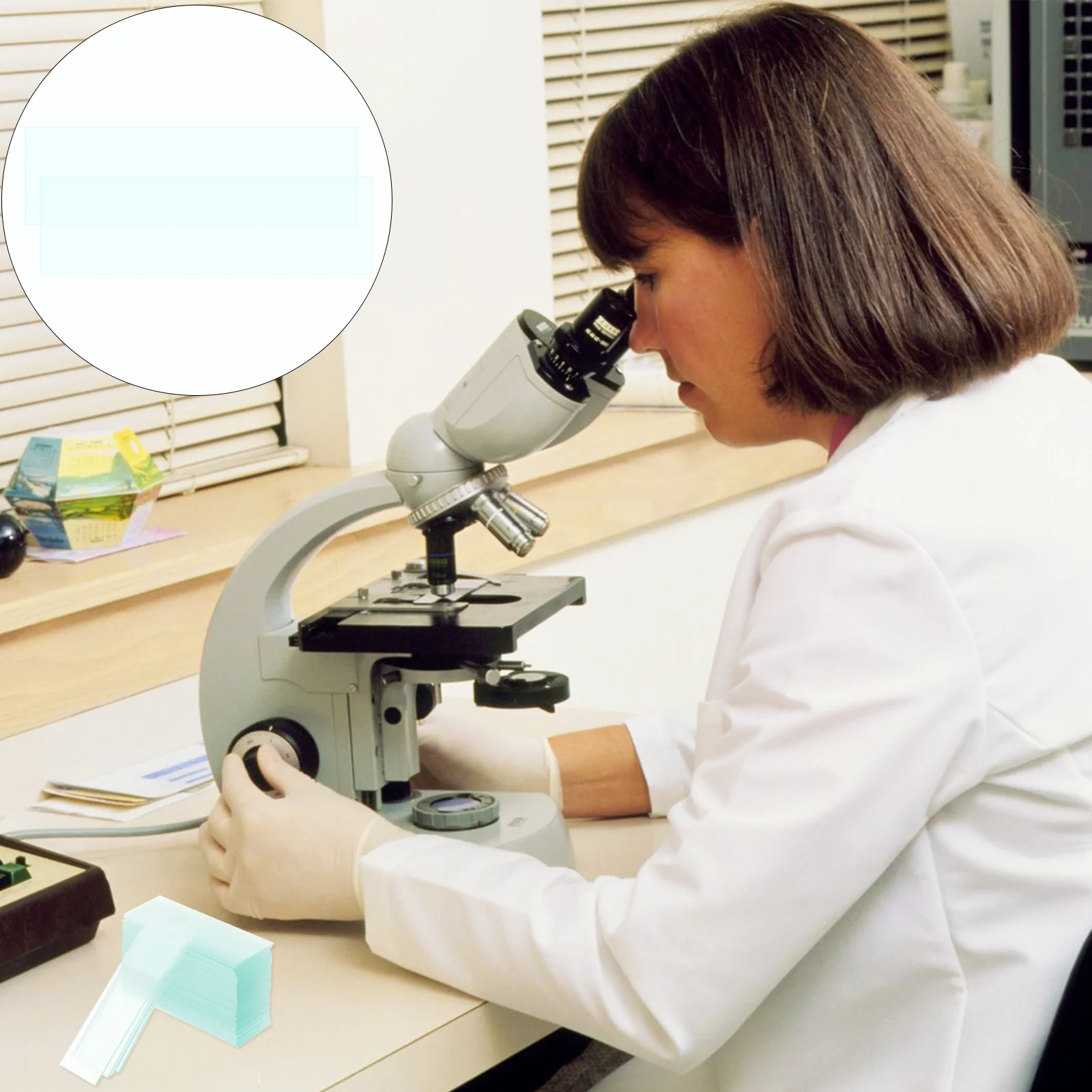 

100 Pcs Slides Lab Classroom Biological Education Props Glass Microscope Laboratory