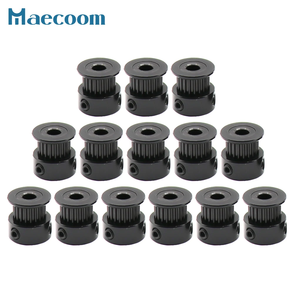 

5/10/20pcs GT2 20 Teeth 5/8mm Bore Pulley,Synchronous Wheel Pulley for 2GT Timing Belt 6mm Width 3D Printer Aluminum Black