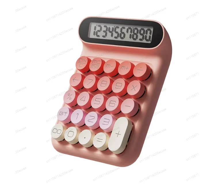 A Portable Mini Office Calculator with Mechanical Buttons Is A Great Helper for Desktop Decoration