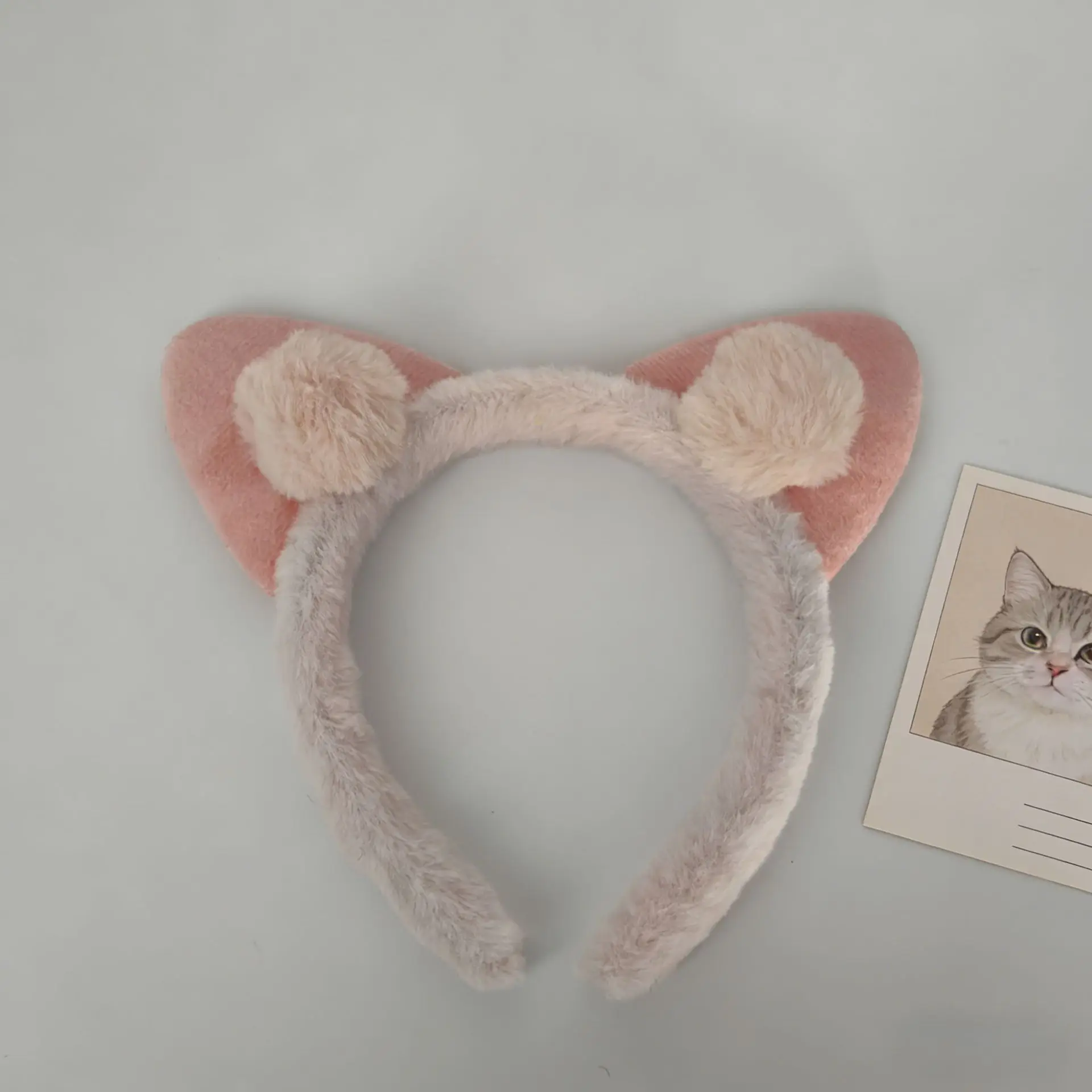 Cute Cat's ears (Steamed cat-ear shaped bread) Hair Band Wash Face Simple Kawaii Girl's Heart Hair Band Animal Shape