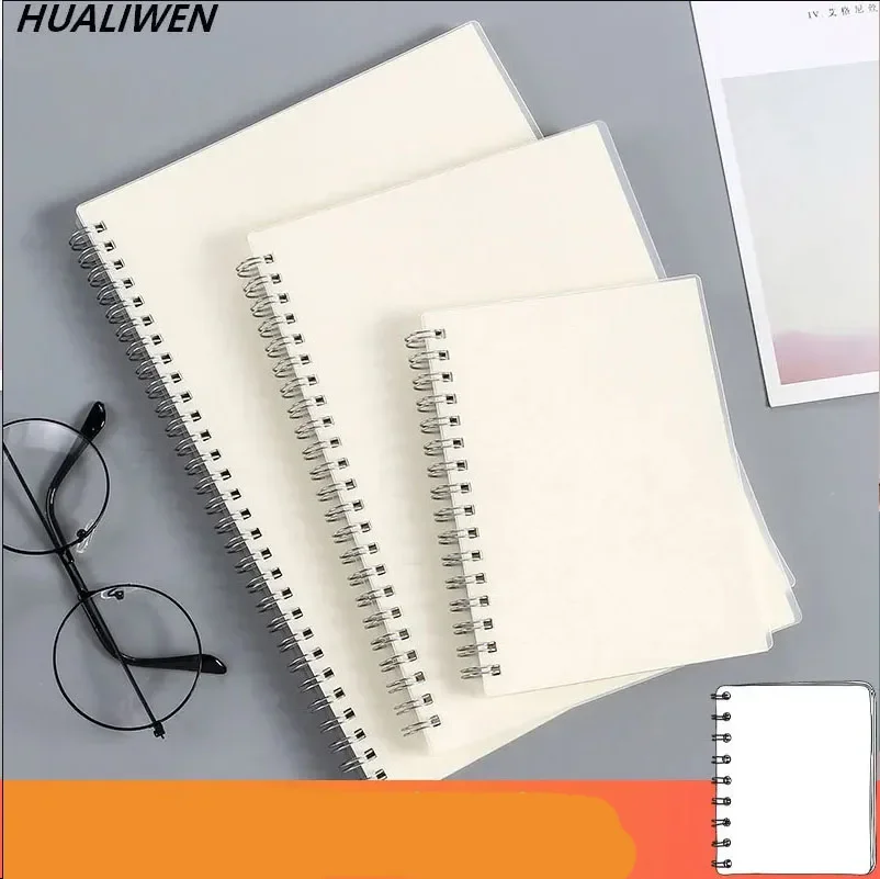 notebook bobina espiral em branco to do forrado dot grid paper journal diario sketchbook para escola artigos de papelaria a5 a6 b5 01