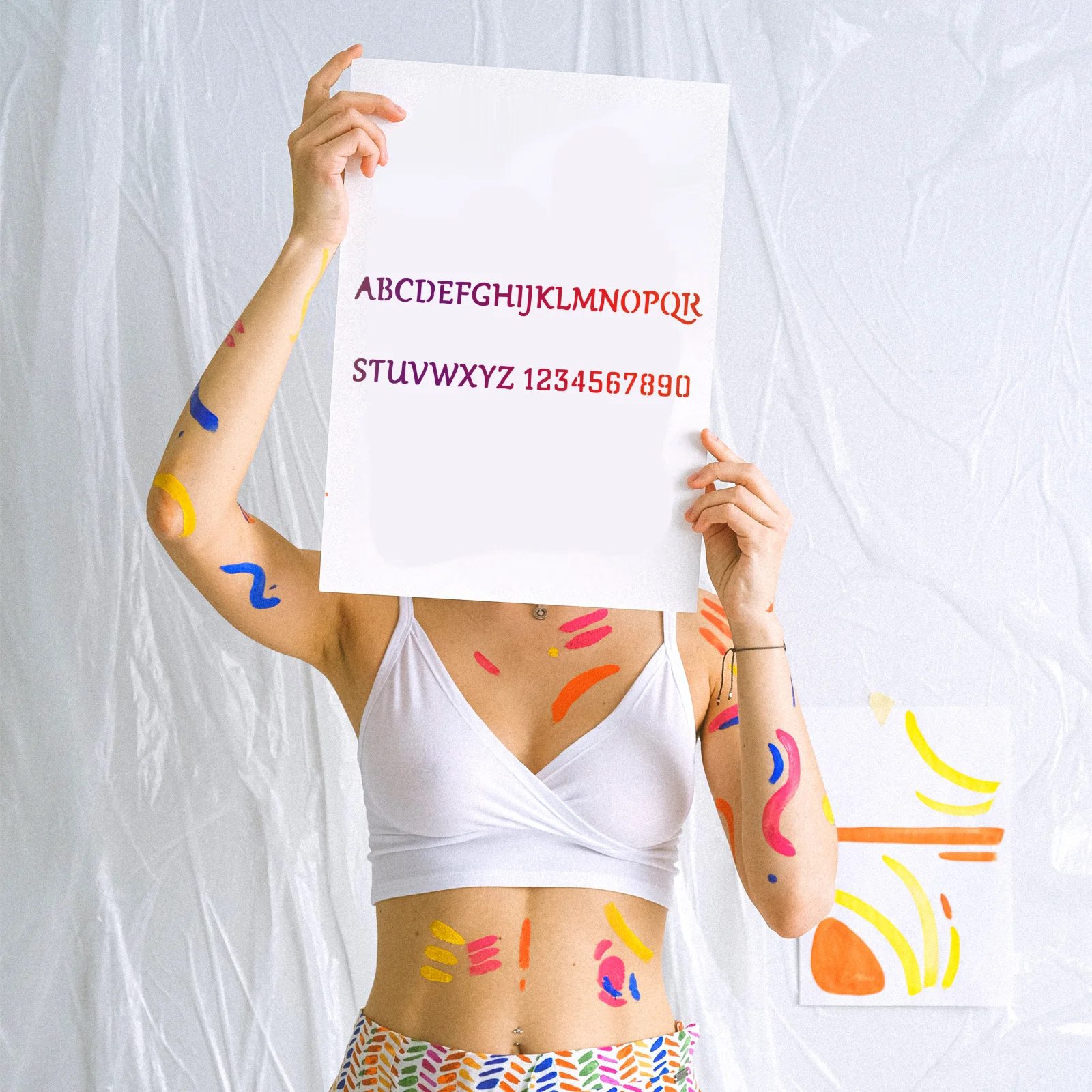 

4Sets Painting Stencils Plastic Drawing Stencils Multipurpose DIY Craft Templates Reusable and Durable Painting Tools for Wall