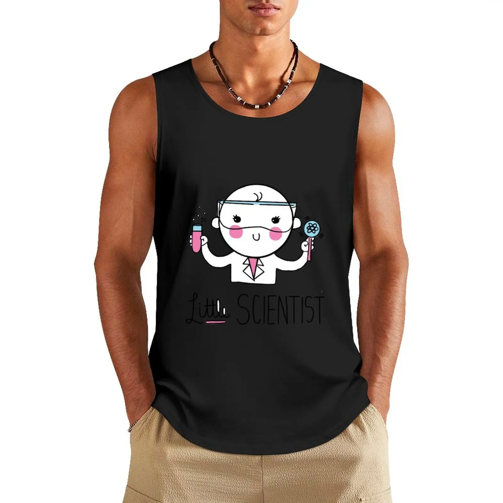 

Little Scientist Tank Top T-shirt men Gym clothes Men's sleeveless gym shirts