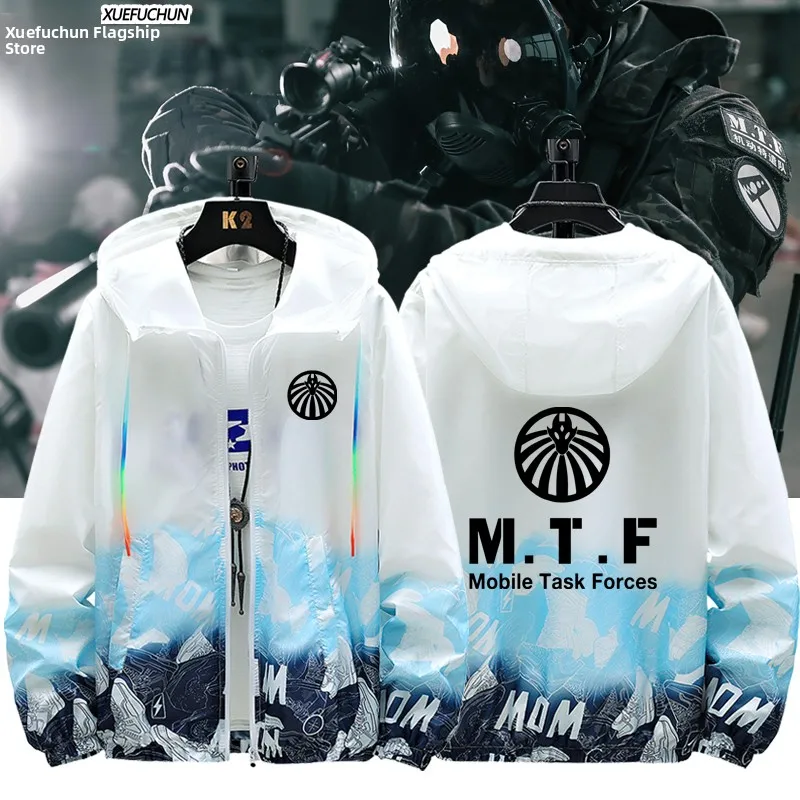 

Ultra-Thin Breathable Men's Jaet Sunscreen Clothing MTF SCP Foundation Virtual Organization Accories Lightweight Coat