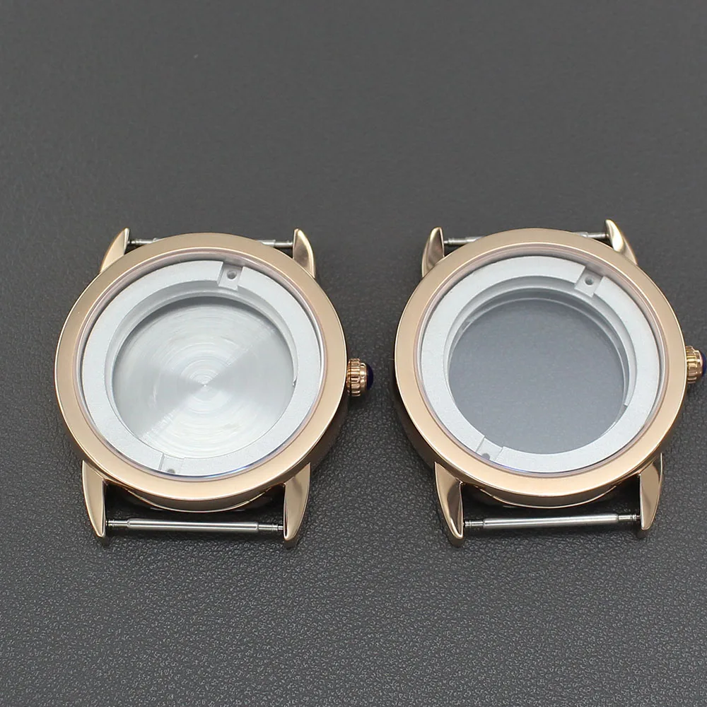 Roségold 42mm Uhrengehäuse Edelstahl Uhrenzubehör für ETA 2824 PT5000 Uhrwerk 34,5mm Zifferblatt Saphirglas – Detail 7