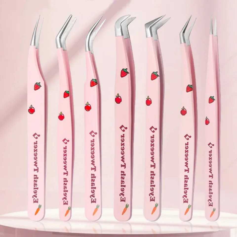 Stainless Steel False Eyelash Tweezers for Makeup