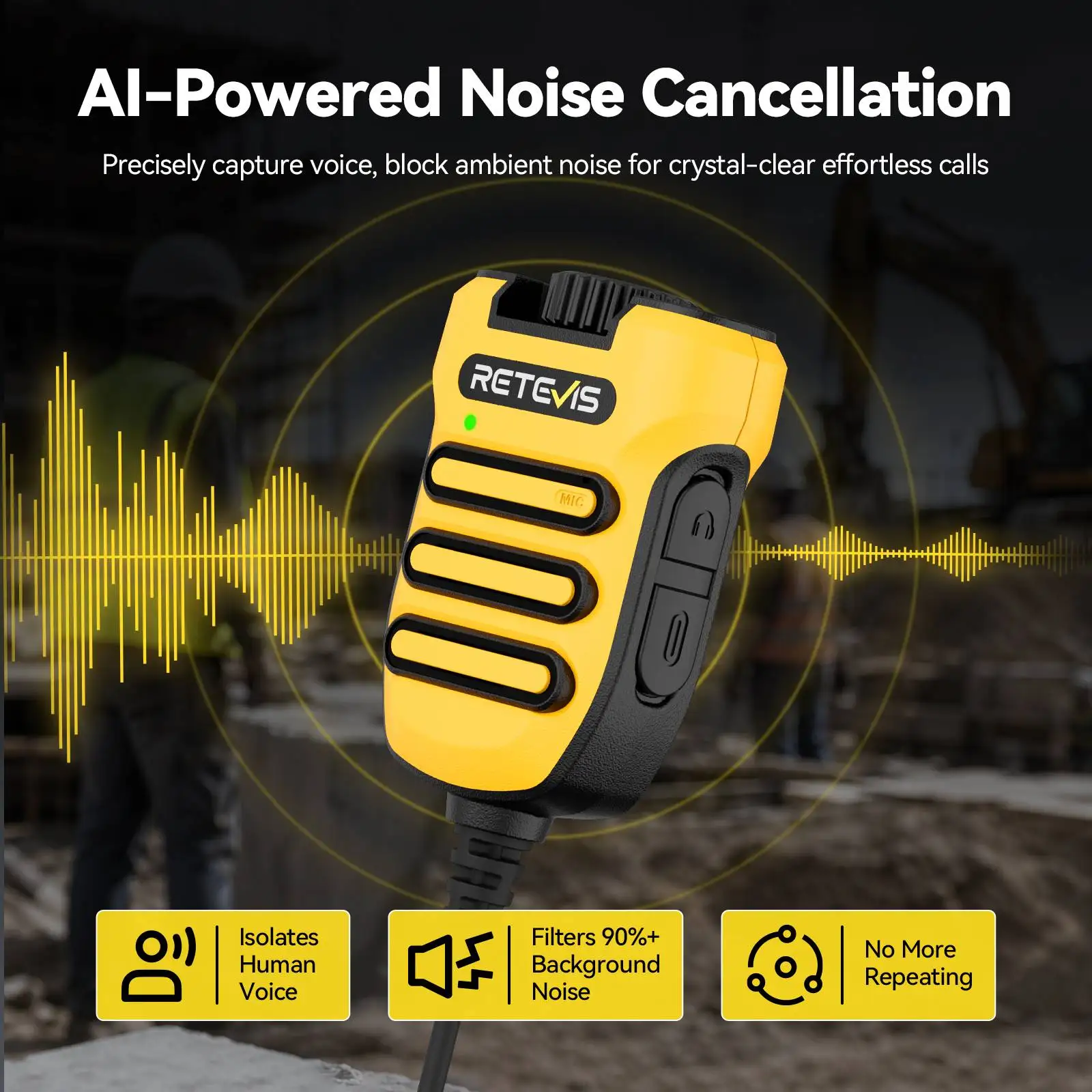 Retevis H012S Walkie-Talkie Mikrofon 1-Pin 2,5mm Walkie-Talkie Zubehör MIC Lautsprecher für Retevis RB648 RB648Plus RB648Pro – Detail 2