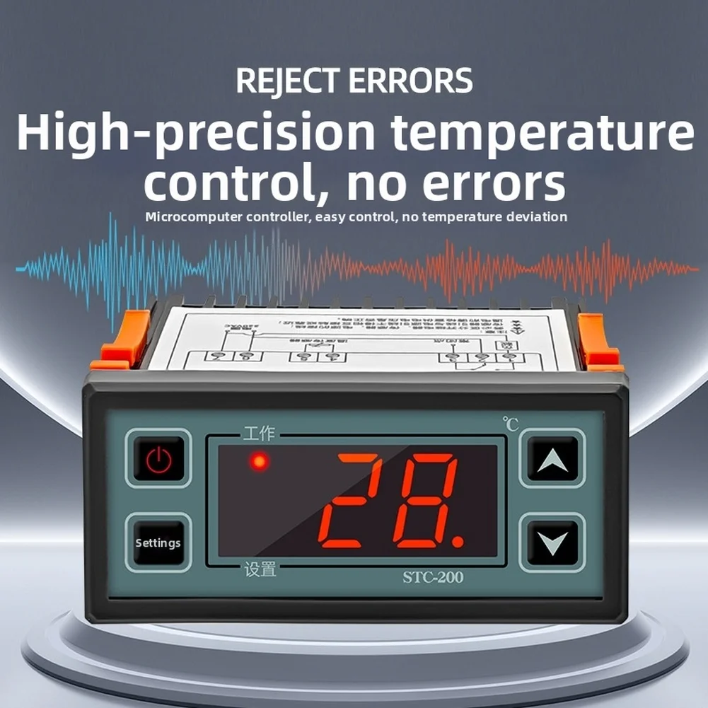 1 قطعة STC 200 الرقمية متحكم في درجة الحرارة التبريد التدفئة المزدوج وضع التحكم ترموستات للتبريد تسخين سخانات المياه #1