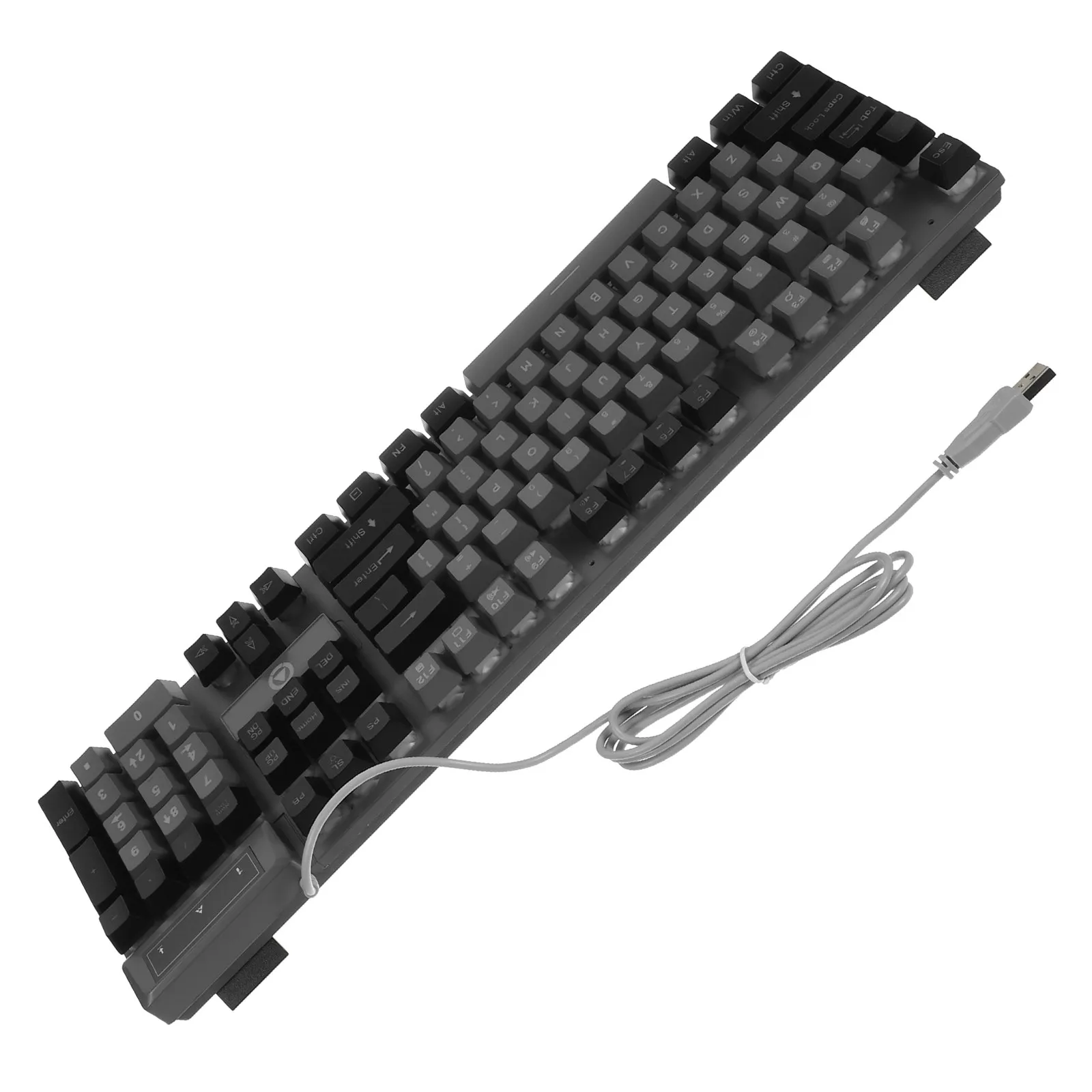 

Игровая RGB-клавиатура на 104 клавиши, полноразмерная, черная, с подвесными колпачками, эргономичная, проводная, механическая, с подсветкой, для ПК-гейминга