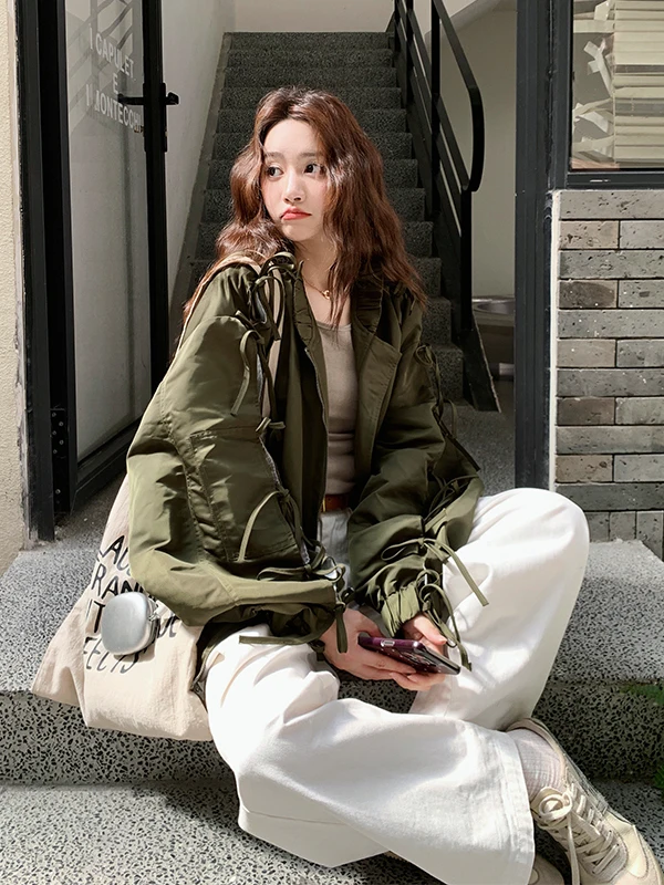 

een Knot ort Jaet Women's Outerwear Spring Autumn 2025 New Unique Chic Top Casual Loose Fit Long Sve