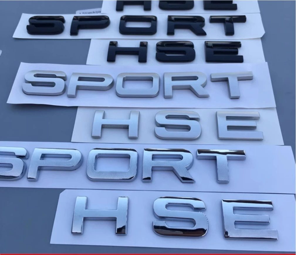 3D ABS Logo Sport HSE Emblem Letters Car Trunk Badge Discovery Sport HSE Sticker Accessories